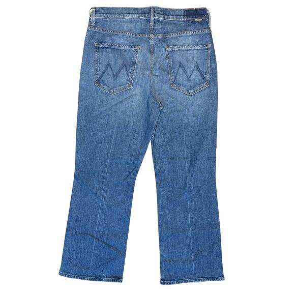 NWT MOTHER The Scooter High-Rise Ankle Bootcut Jeans It's A Small World Size 33 - Picture 3 of 5